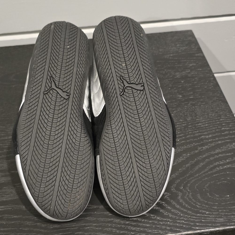 Puma Women's Silver and Black Sneakers - Picture 6 of 7